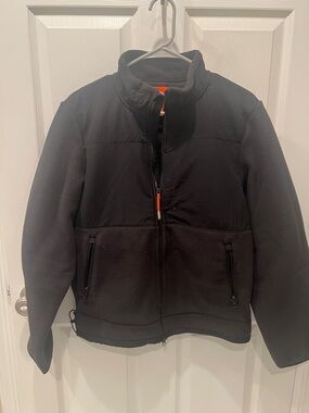 Ozark Trail Black Men's Insulated Fleece Jacket with Orange Trim